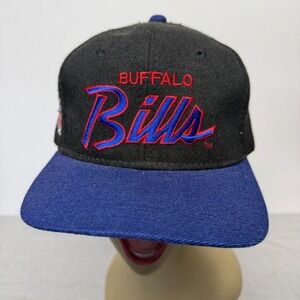 Vintage Sports Specialties Buffalo Bills NFL Snapback Hat Black Blue 90s Cap
